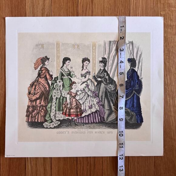 Godey's Fashion Art Prints Set of 4 McCall's Centennial Portfolio 1870 Vintage - Picture 6 of 10